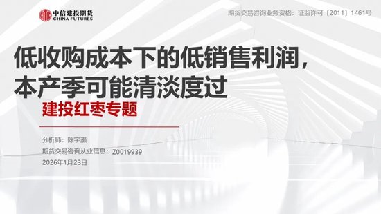 【建投红枣专题】低收购成本下的低销售利润,本产季可能清淡度过