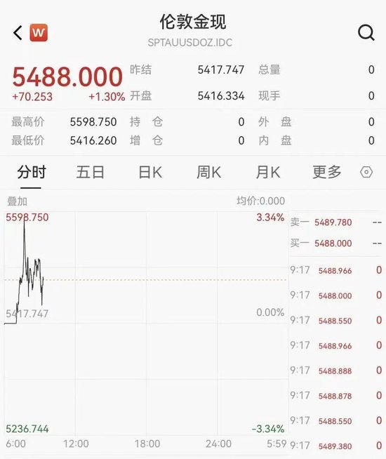 黄金猛冲5600美元后回落，专家：出现任何回调都是买入机会