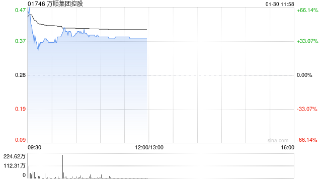万顺集团控股复牌一度涨逾70% 75%控股权可能易手