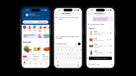 优食（Uber Eats）推出AI购物车助手，用于生鲜杂货配送