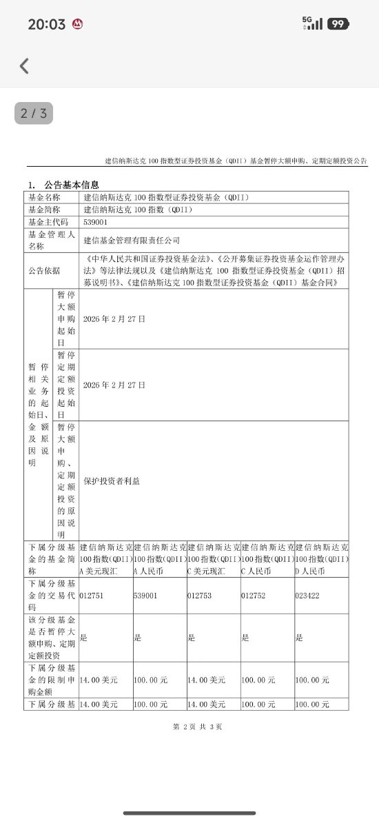 当初摩根放开QD额度坚持了一天,建信也是