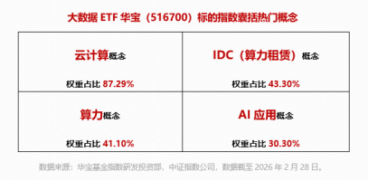 百虾大战+云计算涨价+政策利好，华宝基金大数据ETF（516700）强势拉升1.9%！资金积极抢筹！