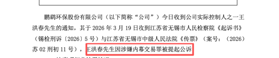 鹏鹞环保王洪春涉内幕交易,取保候审后仍频繁露面,944万提前买入,获利179万套现离场 | 长三角资本局