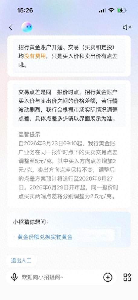金价大幅震荡回调！有银行调整黄金账户业务买卖交易点差