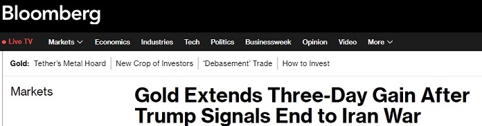 特朗普一句话引爆黄金多头！特朗普暗示伊朗战争将结束 金价一度大涨近58美元