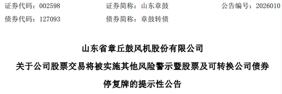 虚减利润被罚！002598，将被ST！