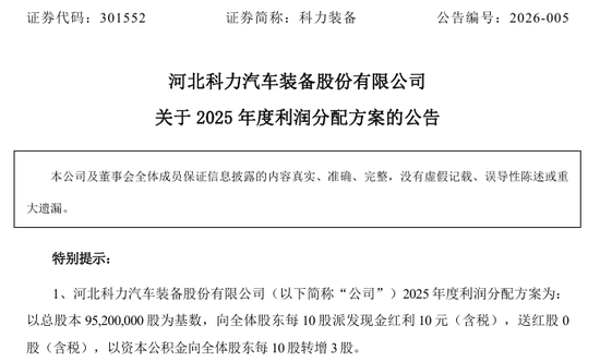 301552,拟10派10元转3股!多只A股,公布分红方案