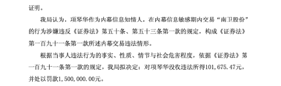 南卫股份财总岗位有多难干:许晓嫌工资不及预期辞职,前任刚被罚150万元 | 长三角资本局