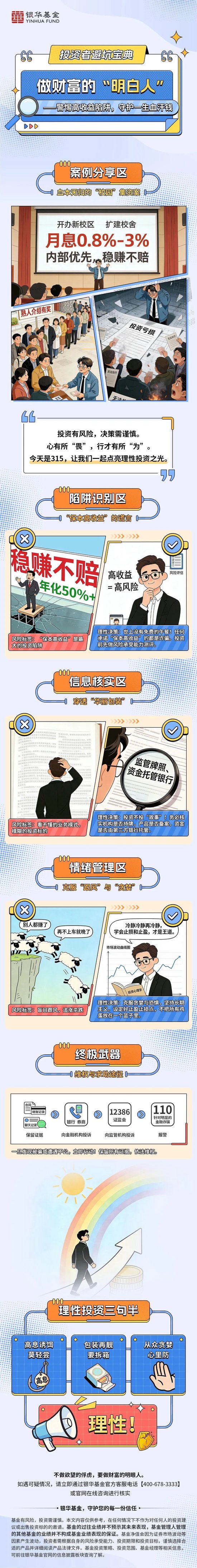 515投资者保护|银华基金《投资者避坑宝典》系列栏目：用趣味漫画形式 将诈骗套路等内容转化为通俗易懂作品