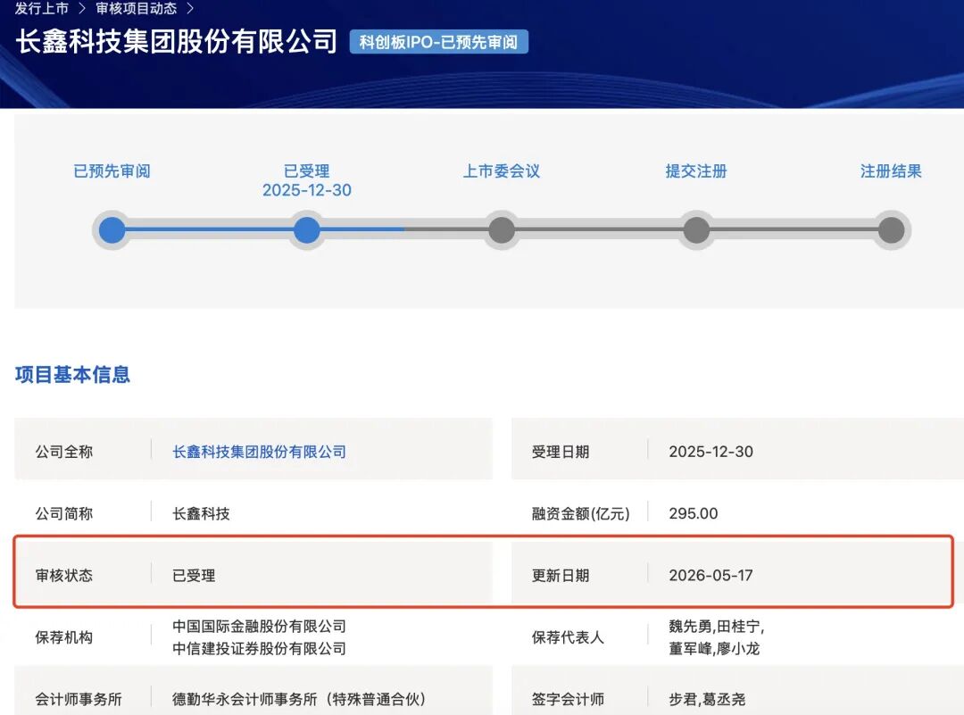 业绩炸裂！长鑫科技半年报预计净利润500亿元至570亿元
