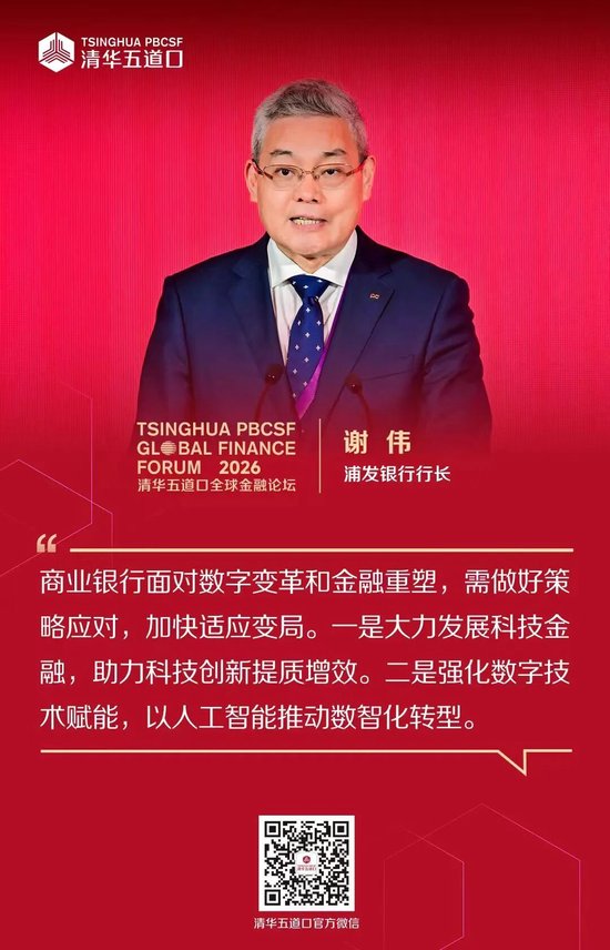 嘉宾金句①丨2026清华五道口全球金融论坛