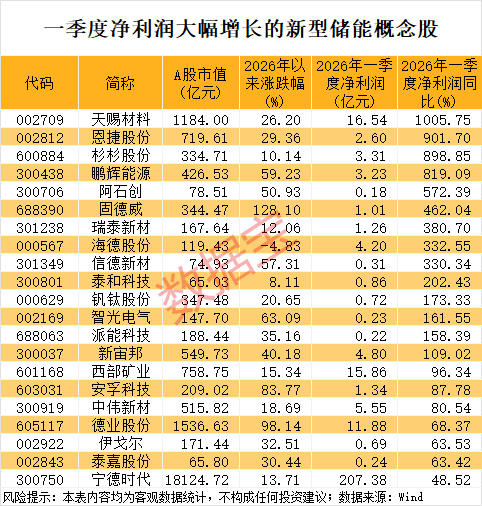 新型储能未来装机有望大幅提升,多只龙头股业绩明显回暖