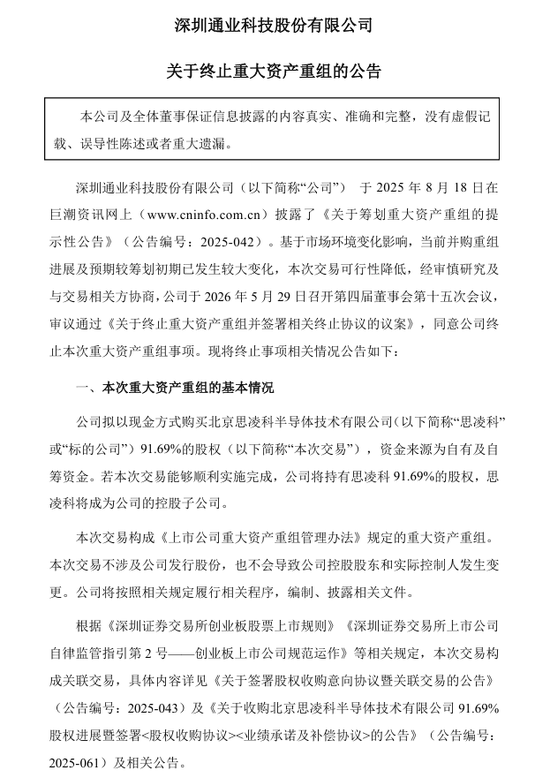 跨界重大资产重组,终止!股价已跌超40%